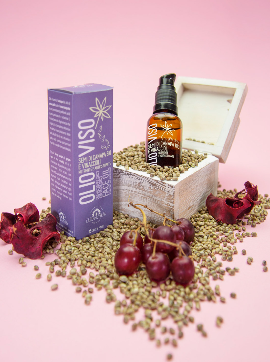La Cosmottega Canapa olio viso 30 ml vinaccioli e vitamina E