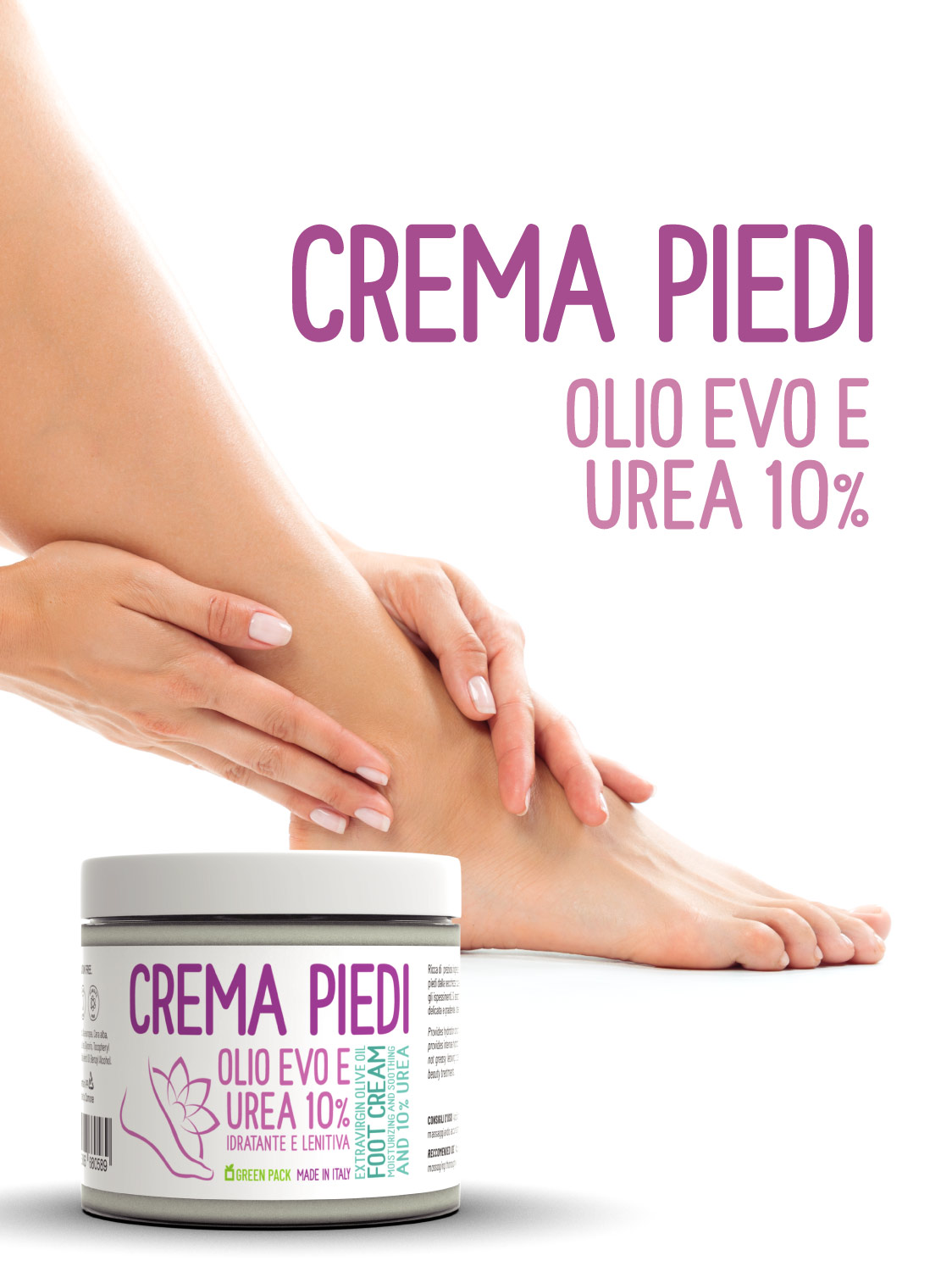 La Cosmottega crema piedi olio evo e urea 10% piedi secchi