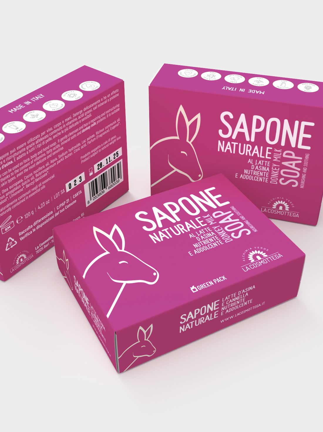 La Cosmottega Latte d'Asina e Cannella Sapone Solido 120 g