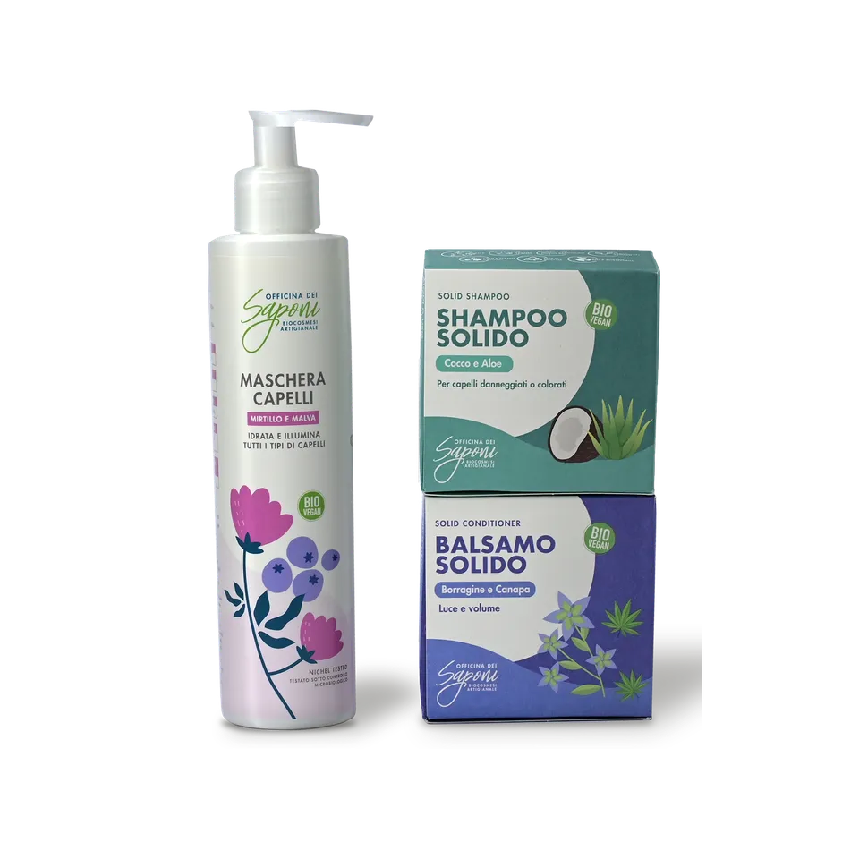 Officina dei Saponi Routine per Capelli Ricci kit 3 pezzi crespo