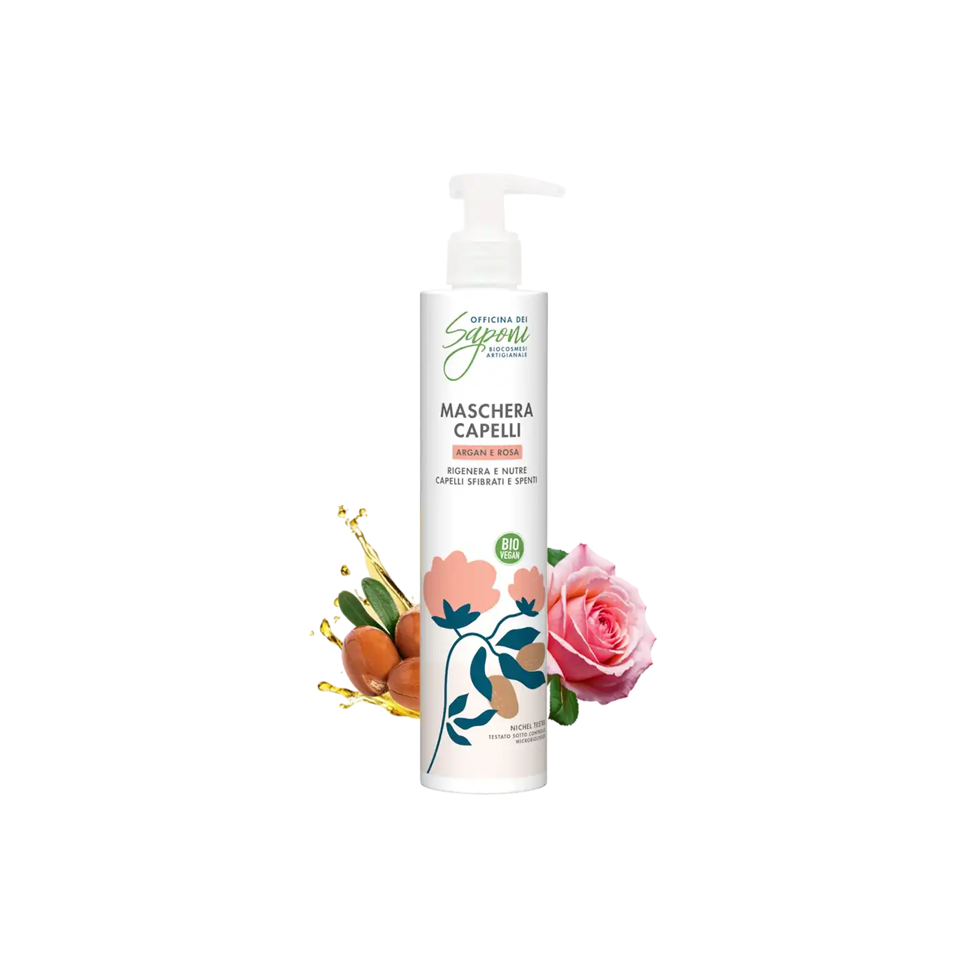 Officina dei Saponi Argan e Rosa maschera capelli secchi
