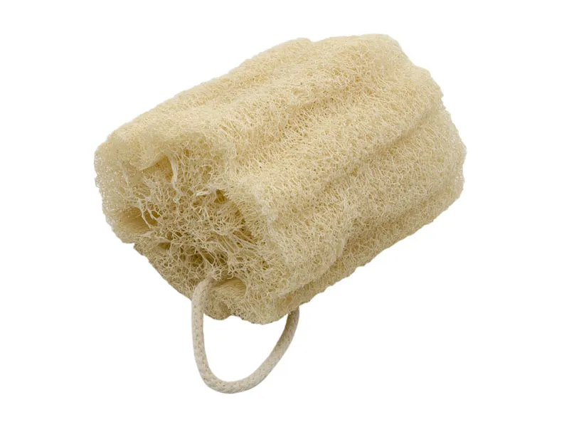 Noire di Hammam Loofa Spugna Vegetale Voluminosa con Cordino