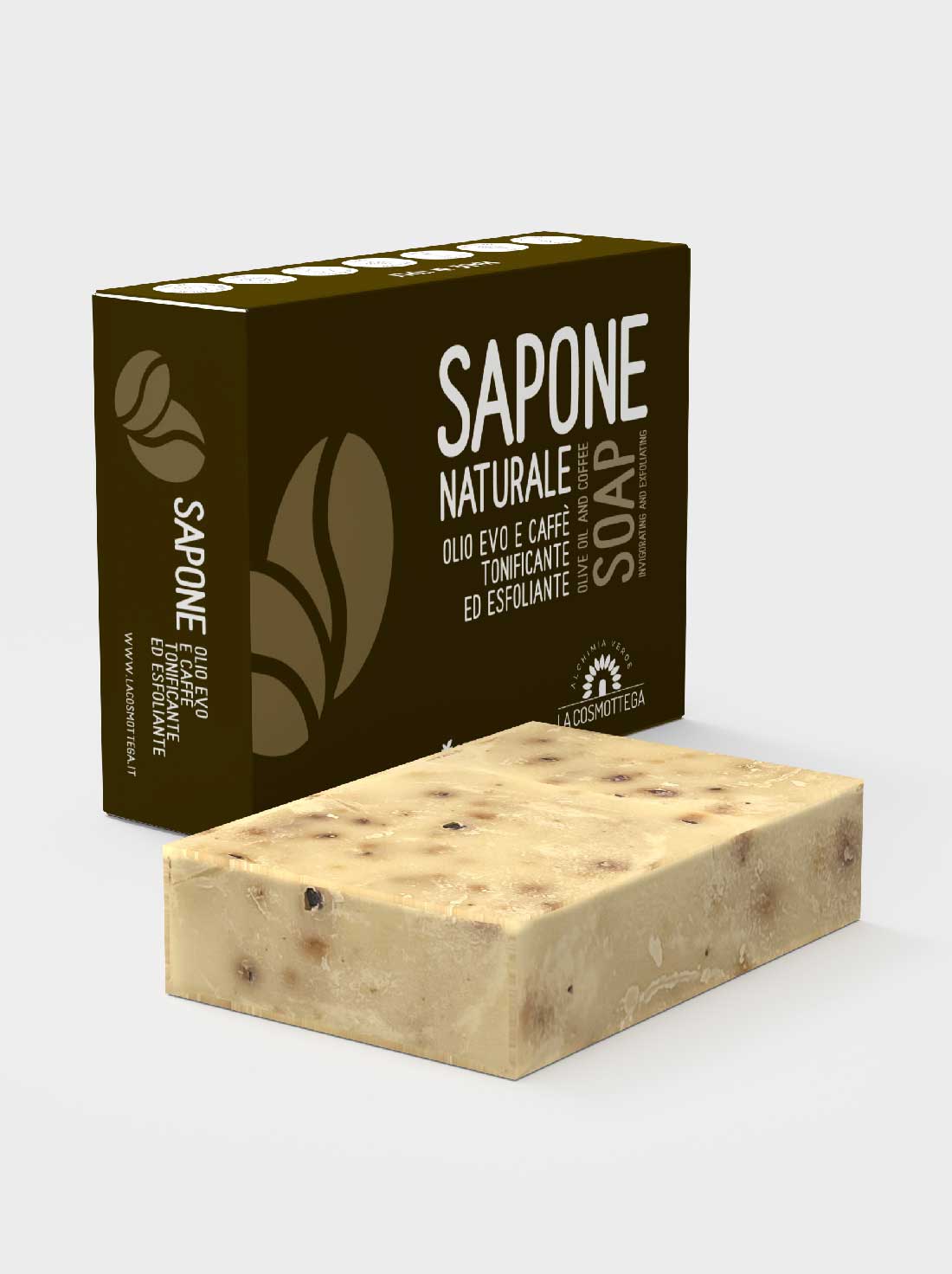 La Cosmottega Sapone Solido Olio Evo Caffè 120 g pelli miste