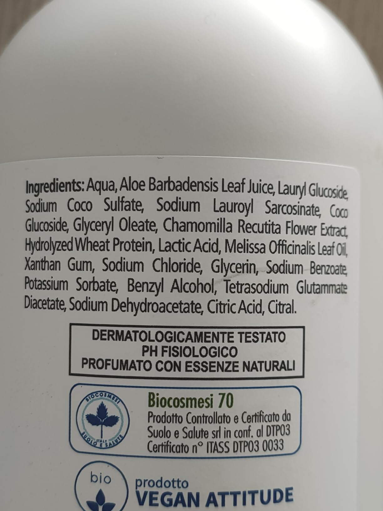 Sapone di un Tempo Detergente Intimo Delicato Altea Bio 500 ml lenitivo