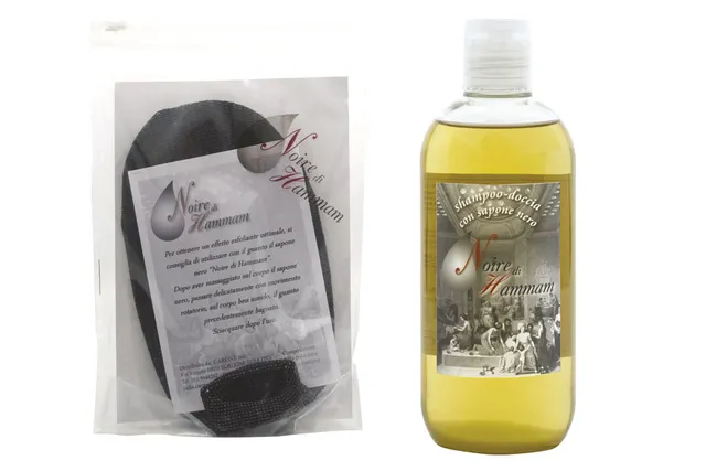 Noire di Hammam kit bagnoschiuma 250 ml + guanto esfoliante