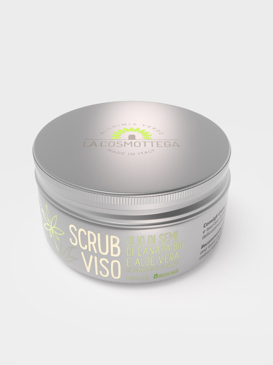 La Cosmottega Canapa scrub viso canapa bio e aloe vera pelli stanche