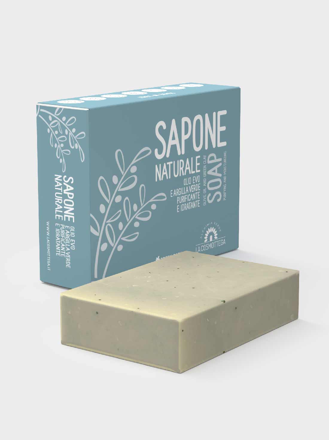 La Cosmottega Olio Evo e Argilla Verde Sapone Solido 120 g