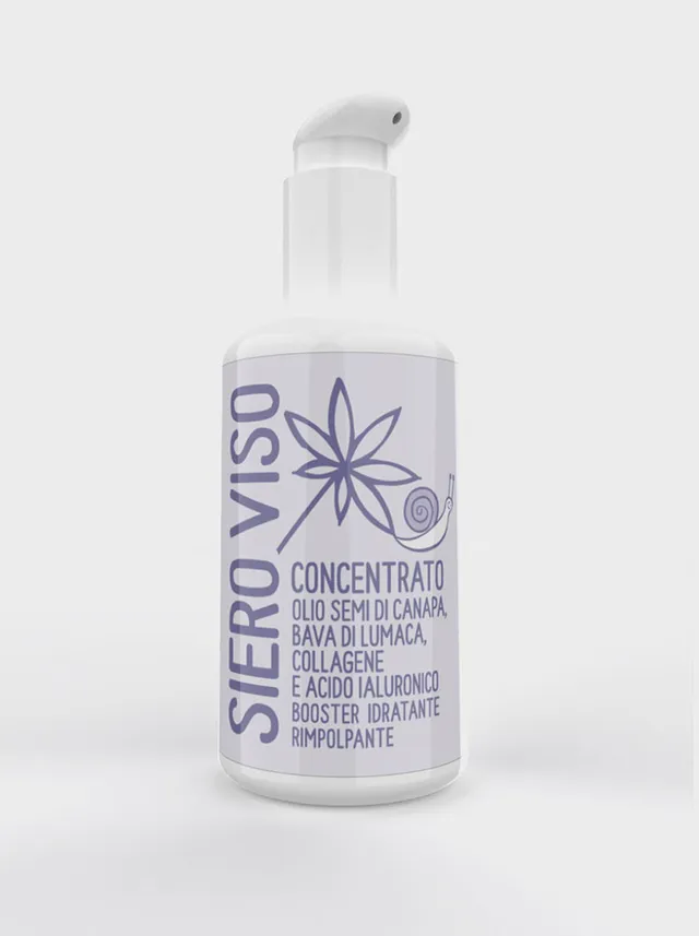 La Cosmottega Siero Viso Canapa Bava Lumaca Idratante Rimpolpante