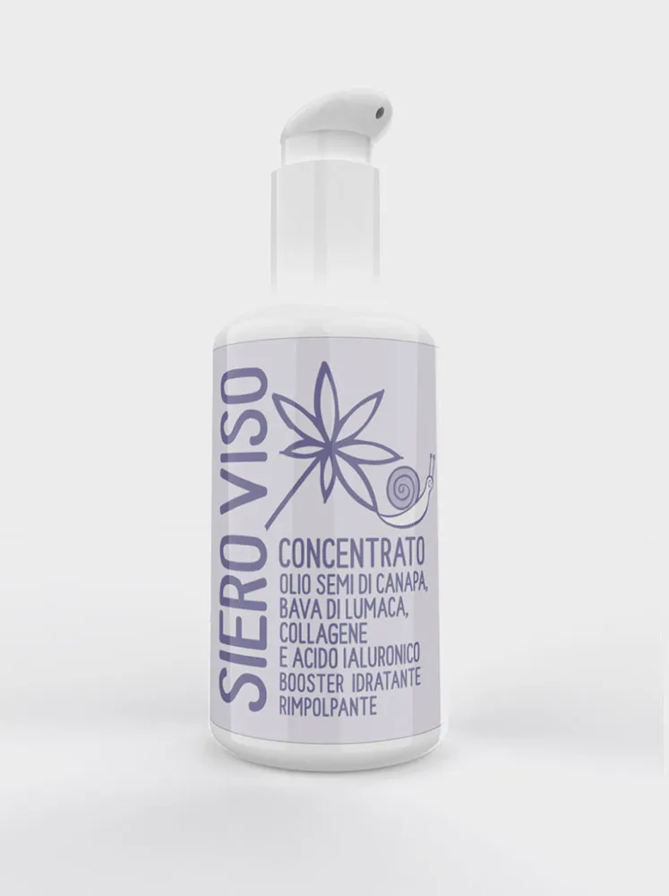 La Cosmottega Siero Viso Canapa Bava Lumaca Idratante Rimpolpante