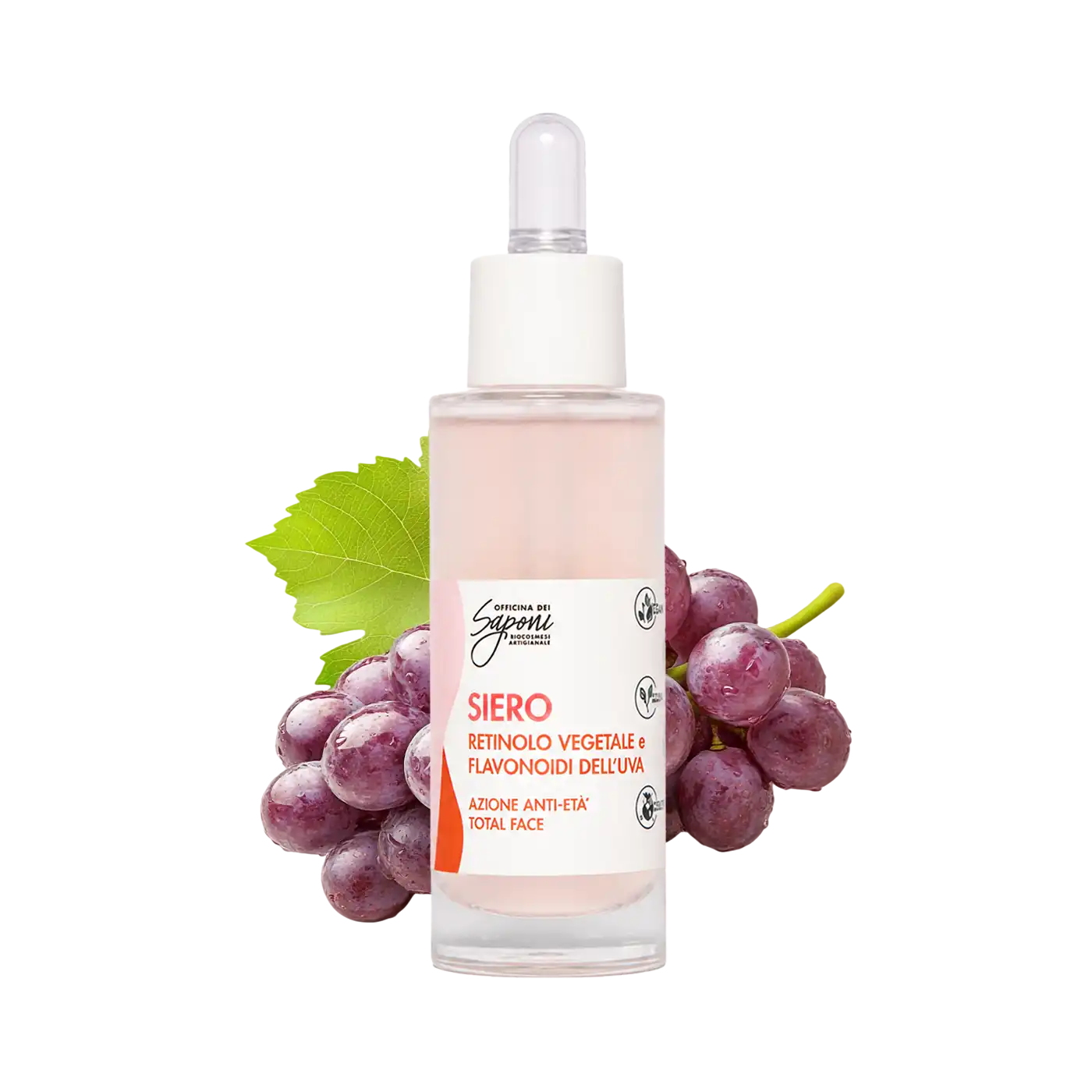 Officina dei Saponi Rosa siero viso anti-età retinolo uva