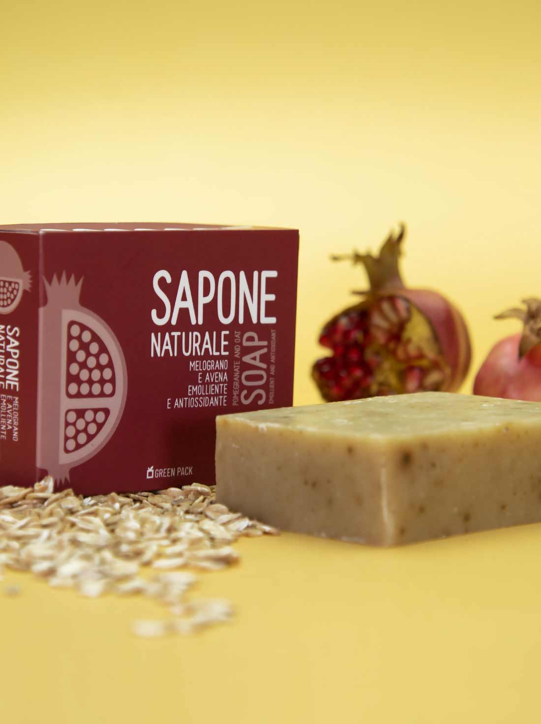 La Cosmottega sapone solido melograno e avena pelli sensibili