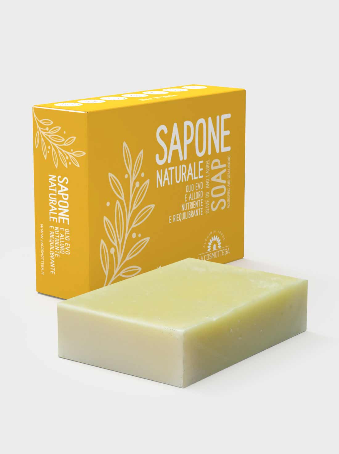 La Cosmottega Olio Evo e Alloro sapone solido 120 g pelli impure