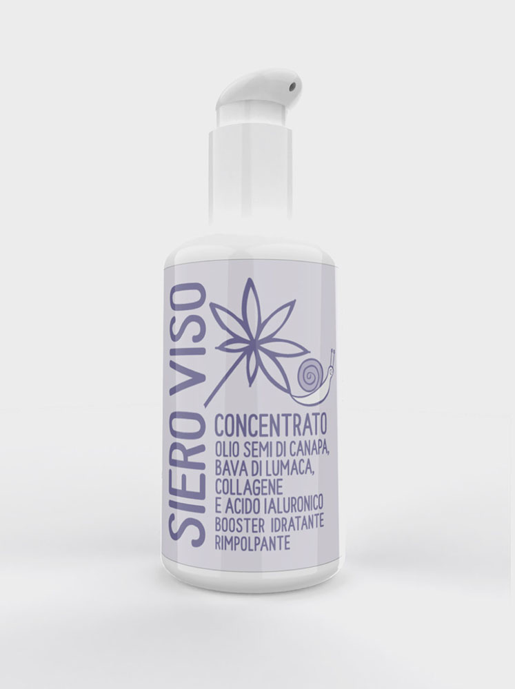 La Cosmottega Siero Viso Canapa Bava Lumaca Idratante Rimpolpante