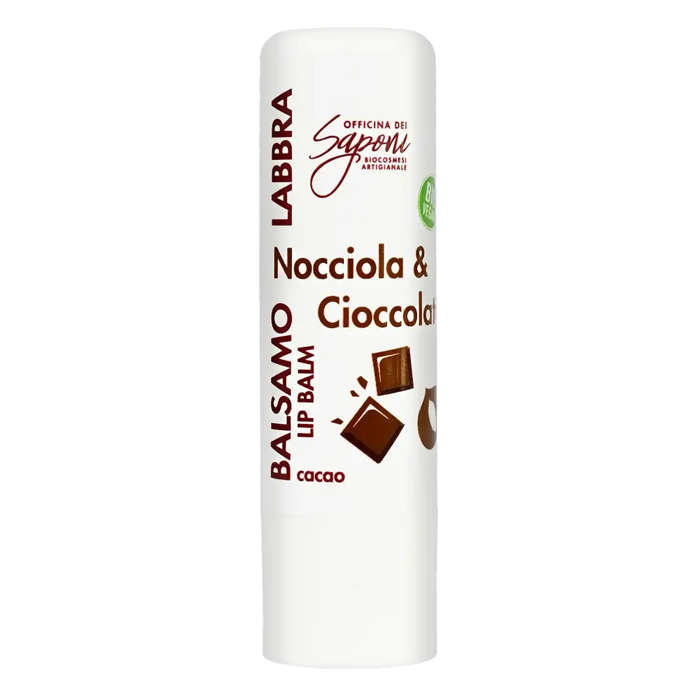 Officina dei Saponi Nocciola e Cioccolato balsamo labbra cacao