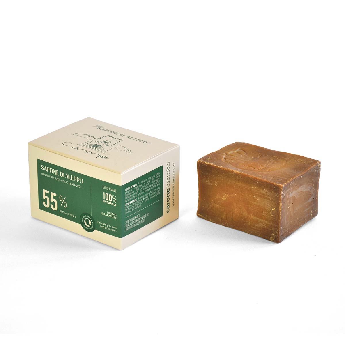 Noire di Hammam sapone di Aleppo 55% alloro 150 g viso