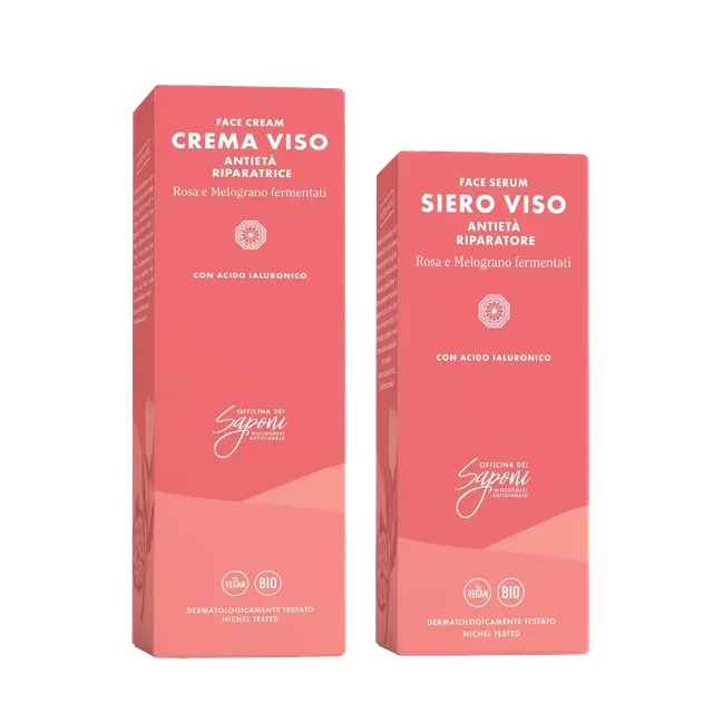 Officina dei Saponi Viso Fermentati crema + siero viso antietà