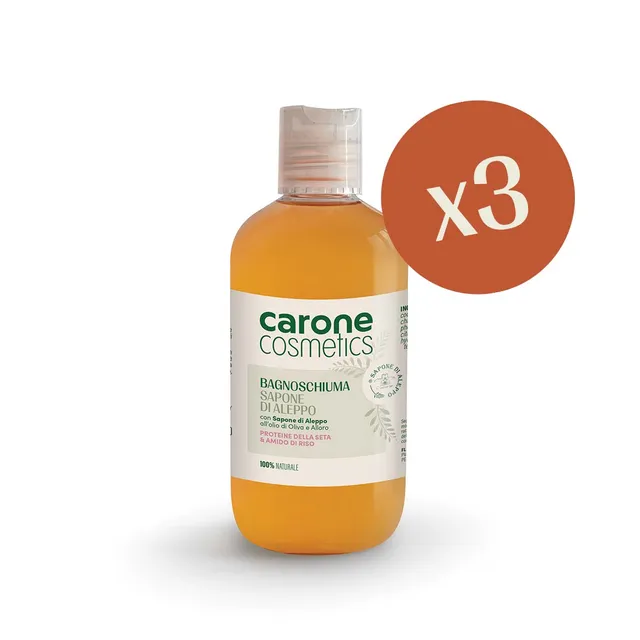Noire di Hammam Sapone di Aleppo bagnoschiuma seta 3x250 ml