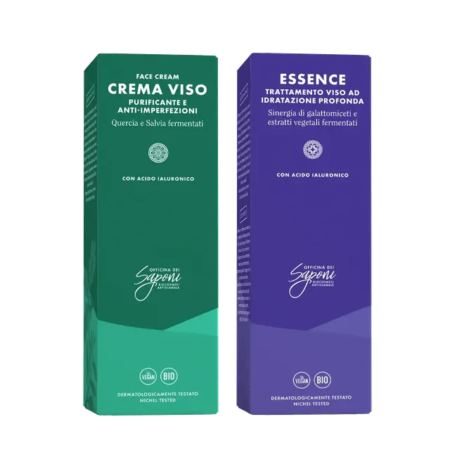 Officina dei Saponi Kit Viso Essence + Crema Purificante Anti-Imperfezioni