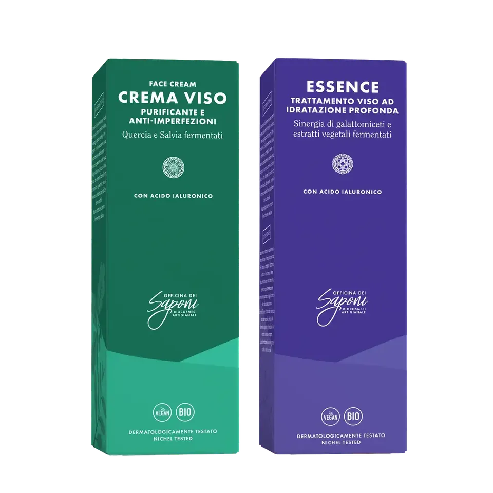 Officina dei Saponi Kit Viso Essence + Crema Purificante Anti-Imperfezioni