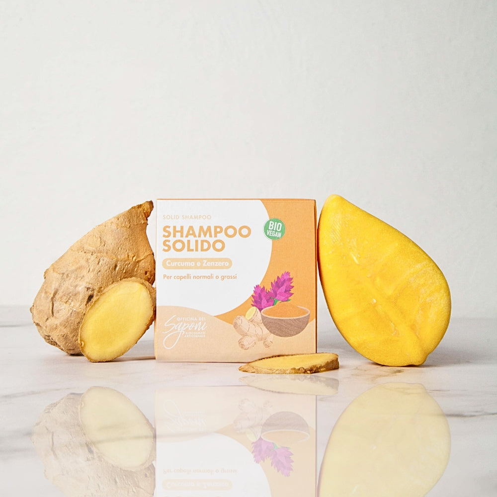 Officina dei Saponi Curcuma Zenzero shampoo solido capelli grassi