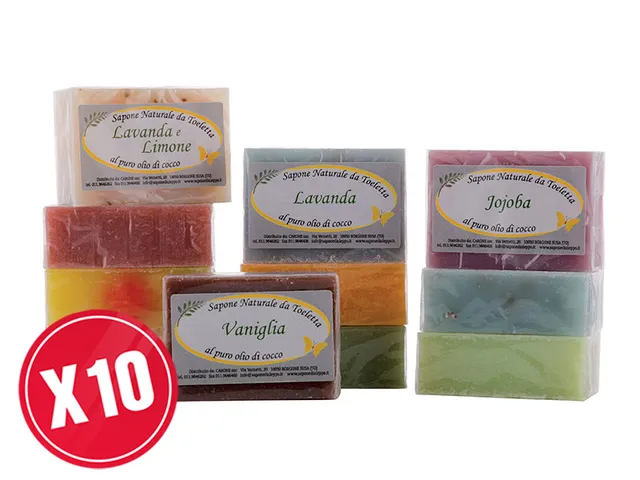 Noire di Hammam Carone Saponette Vegetali Cocco 10x100 g