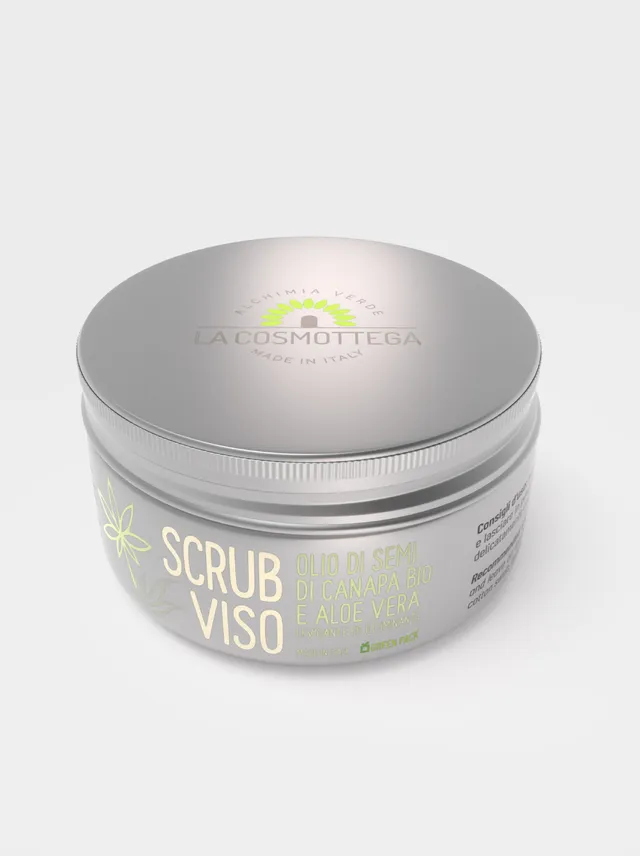 La Cosmottega Canapa scrub viso canapa bio e aloe vera pelli stanche