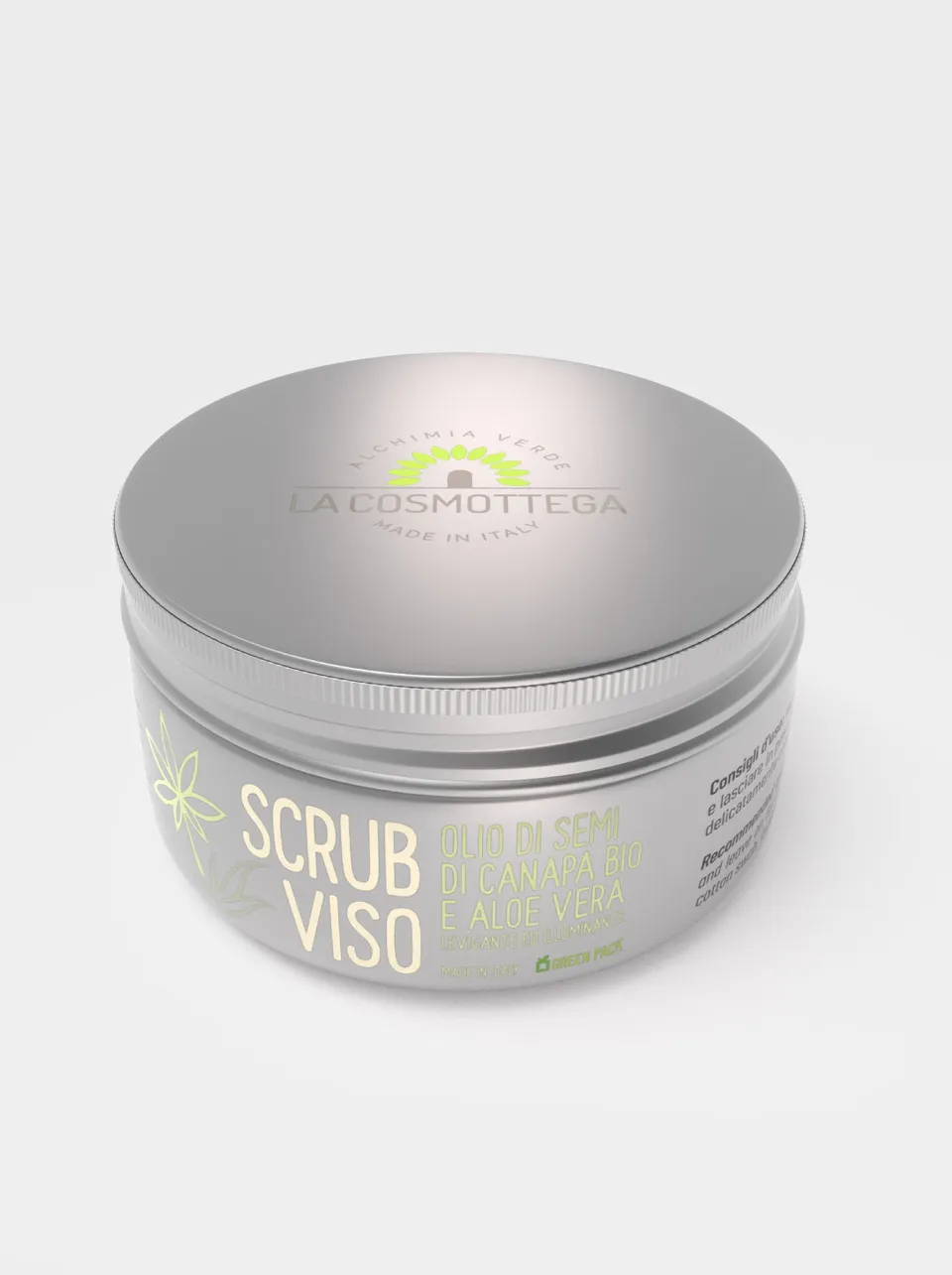 La Cosmottega Canapa scrub viso canapa bio e aloe vera pelli stanche