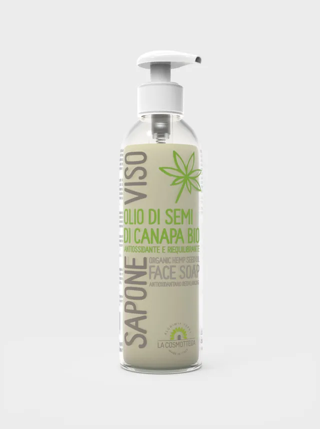 La Cosmottega Sapone Liquido Viso Canapa Bio pelli grasse