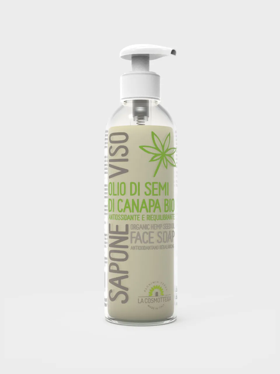 La Cosmottega Sapone Liquido Viso Canapa Bio pelli grasse