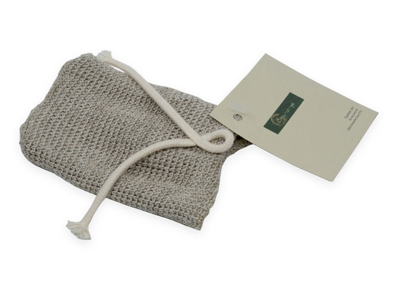 Noire di Hammam manopola porta sapone cotone lino elasticizzata
