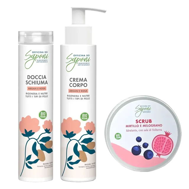 Officina dei Saponi Routine Corpo Pelle Secca Argan Kit 3pz