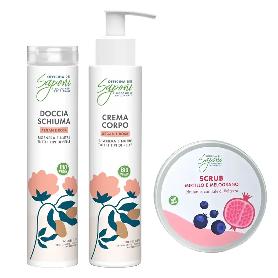 Officina dei Saponi Routine Corpo Pelle Secca Argan Kit 3pz