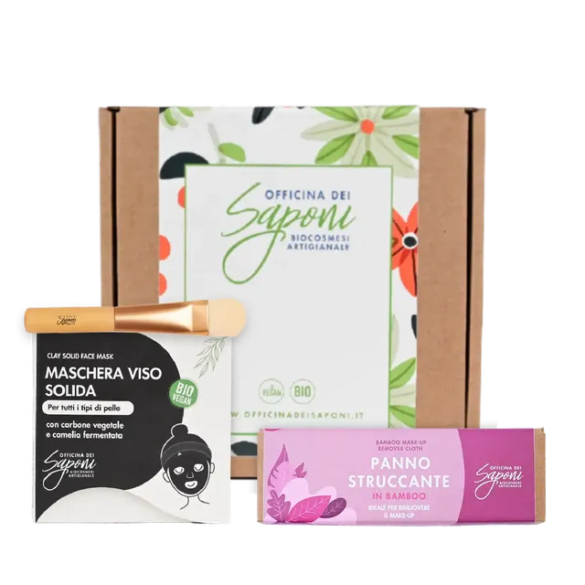 Officina dei Saponi Box Regalo Maschera Viso Argilla Verde Solida