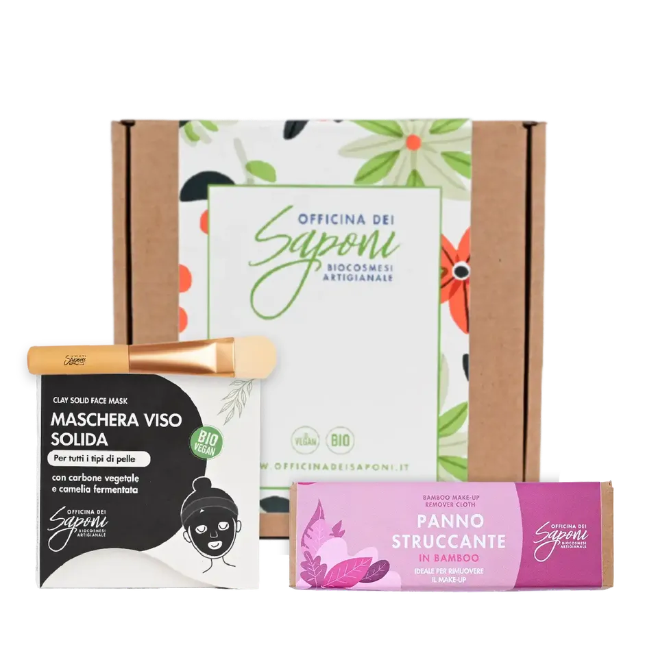 Officina dei Saponi Box Regalo Maschera Viso Argilla Verde Solida