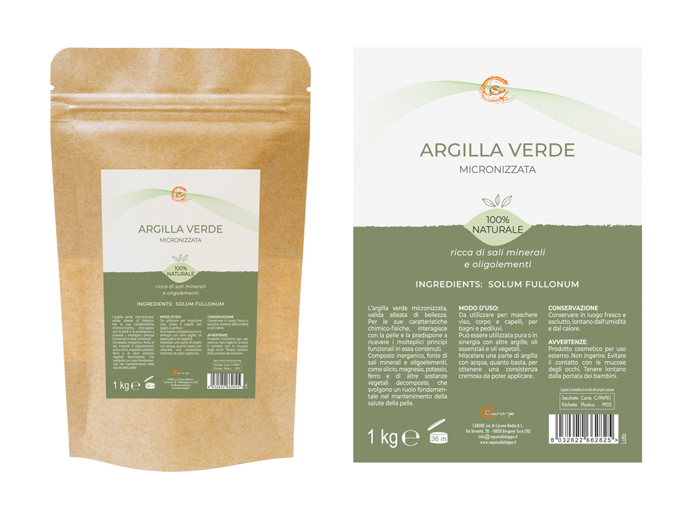 Noire di Hammam Argilla Verde Micronizzata 1000 g Purificante