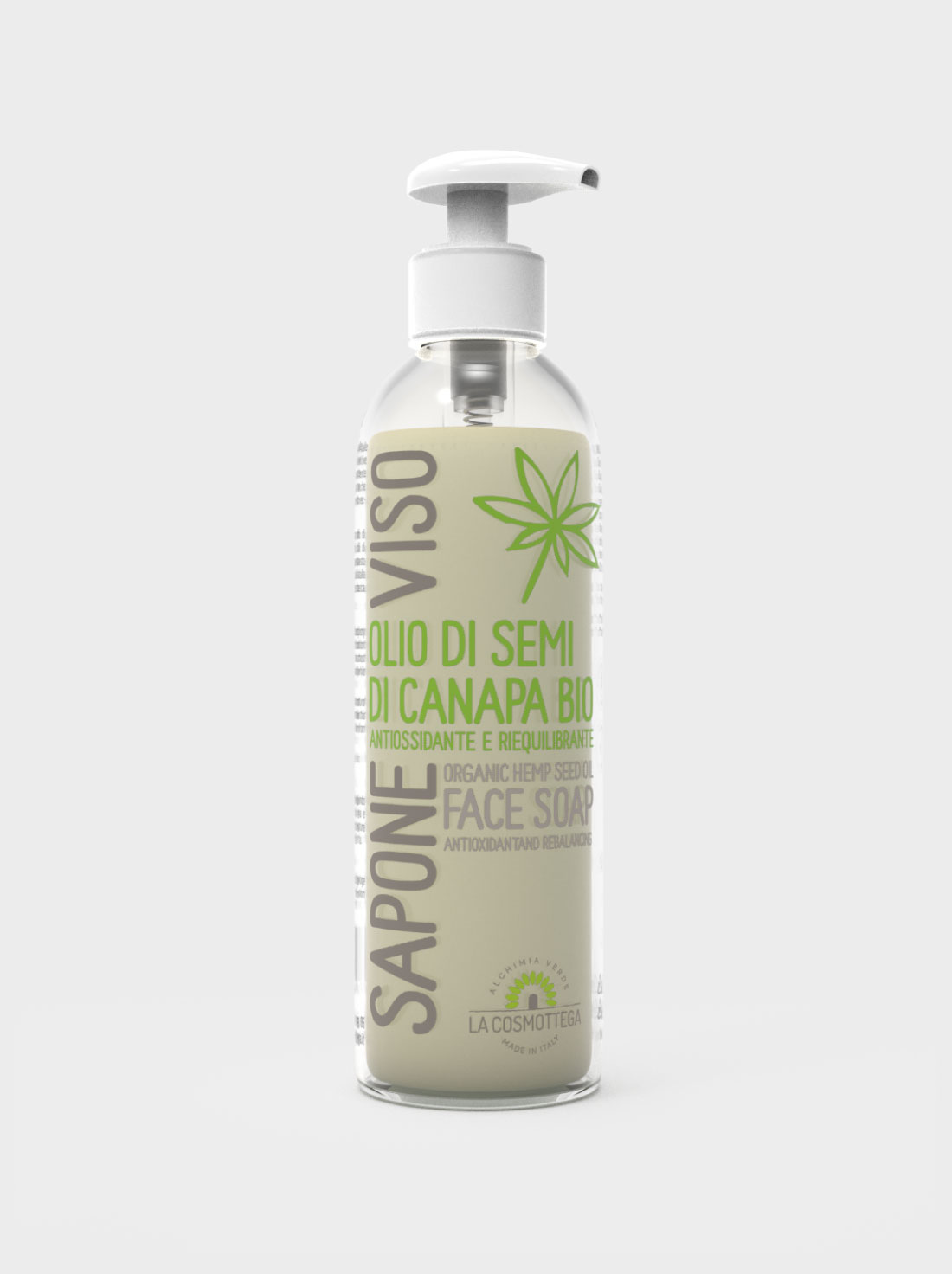 La Cosmottega Sapone Liquido Viso Canapa Bio pelli grasse