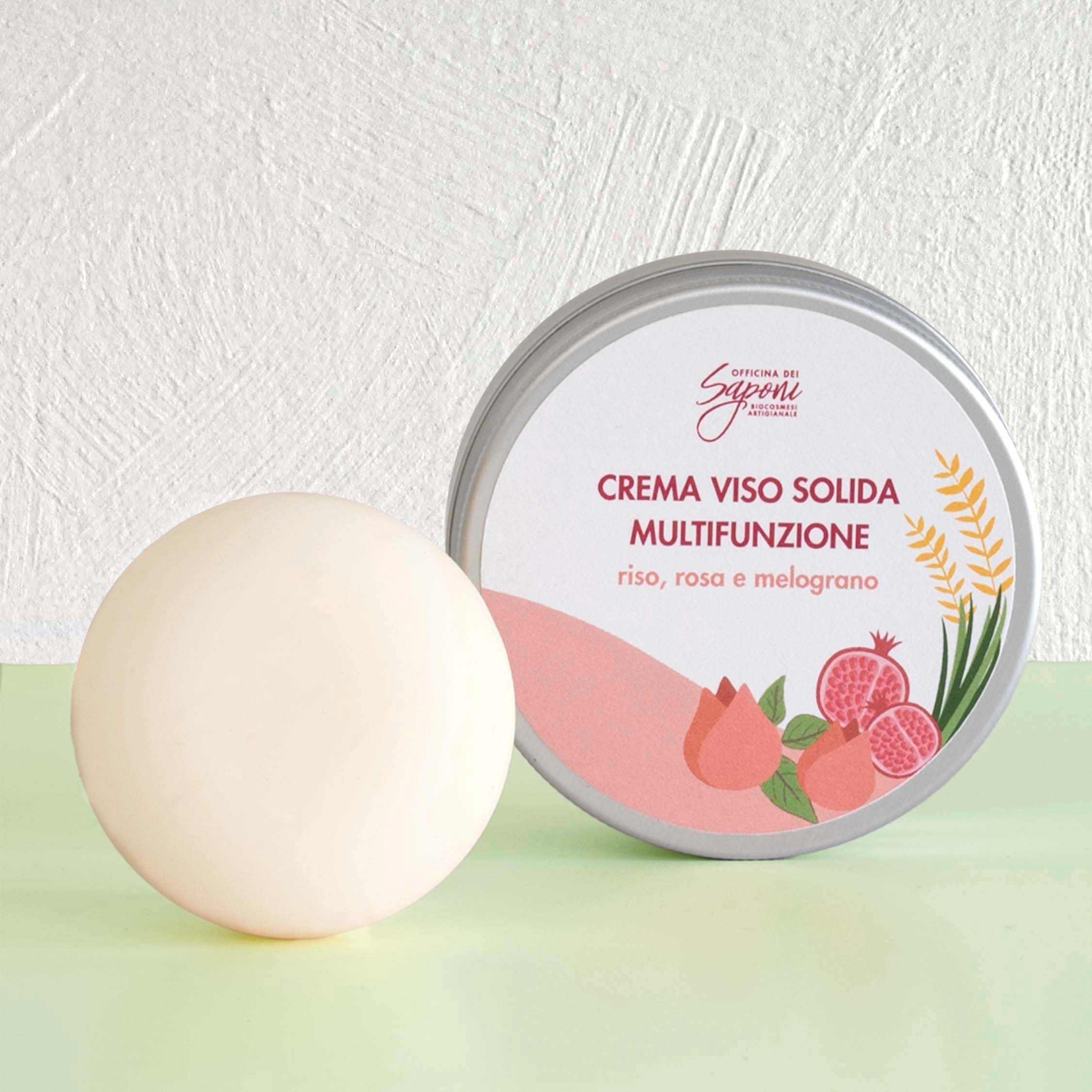 Officina dei Saponi Crema Viso Solida Riso Rosa Melograno