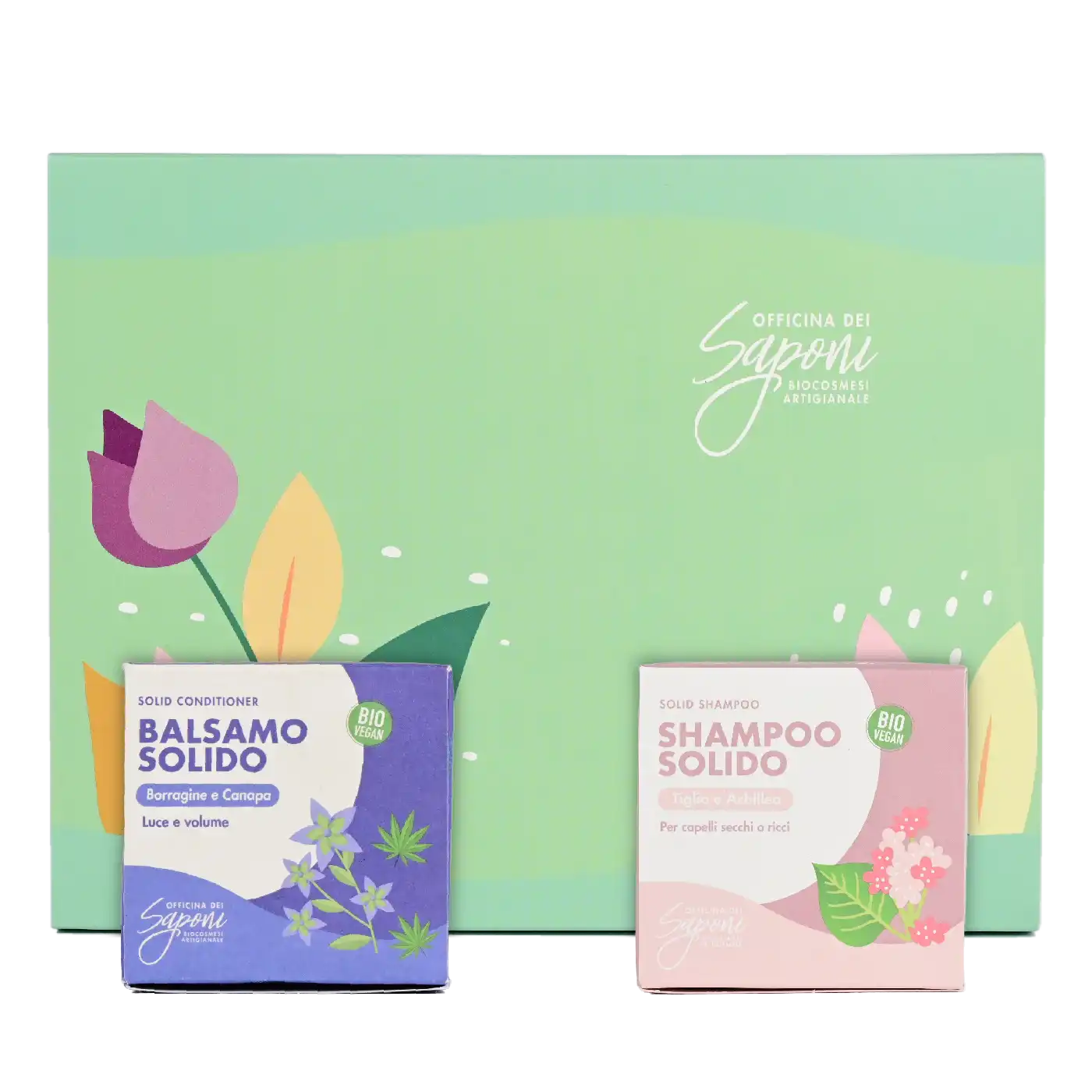 Officina dei Saponi Box Shampoo e Balsamo Solido Avena e Fico d'India