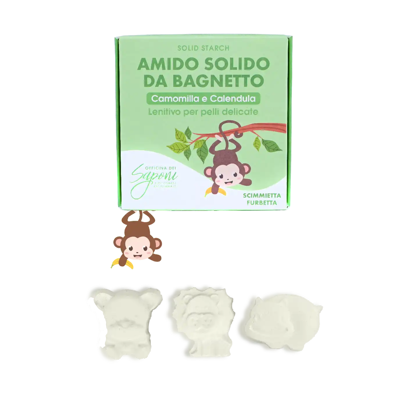Officina dei Saponi Bimbi Amido Bagnetto Camomilla Calendula monodose lenitivo