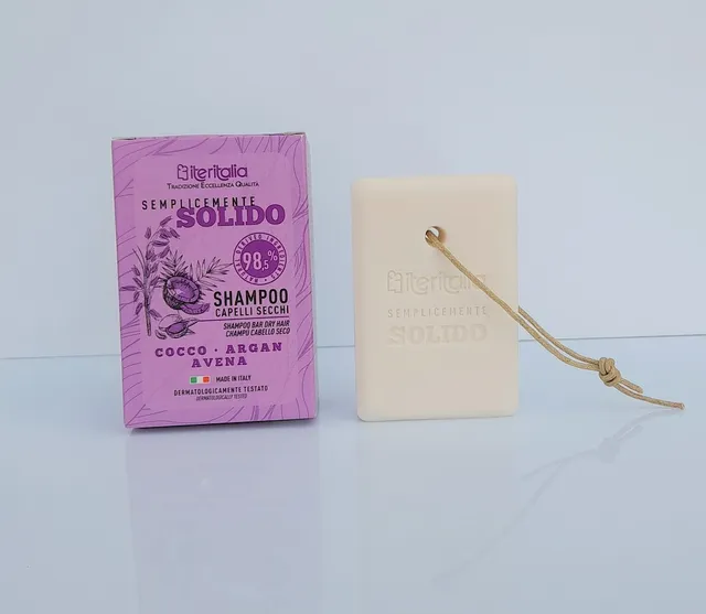 Iteritalia Iterbe Shampoo solido Capelli Secchi 85g nutriente