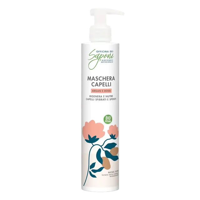 Officina dei Saponi Argan e Rosa maschera capelli secchi