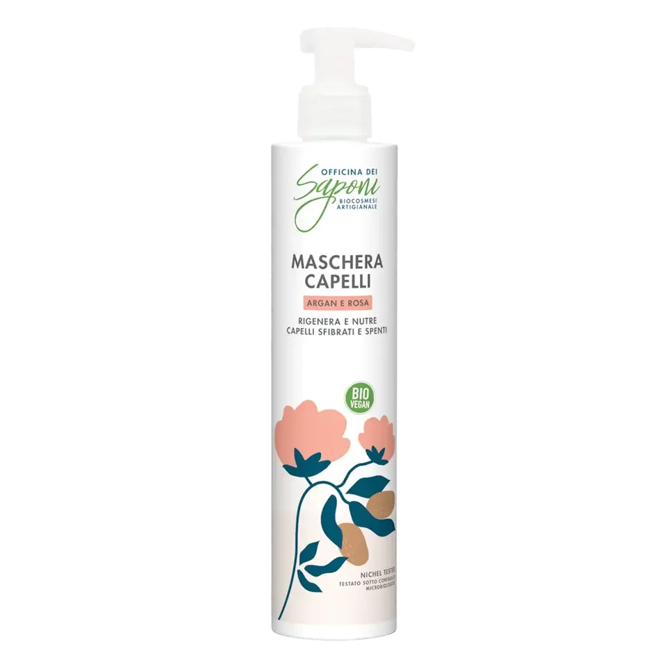 Officina dei Saponi Argan e Rosa maschera capelli secchi
