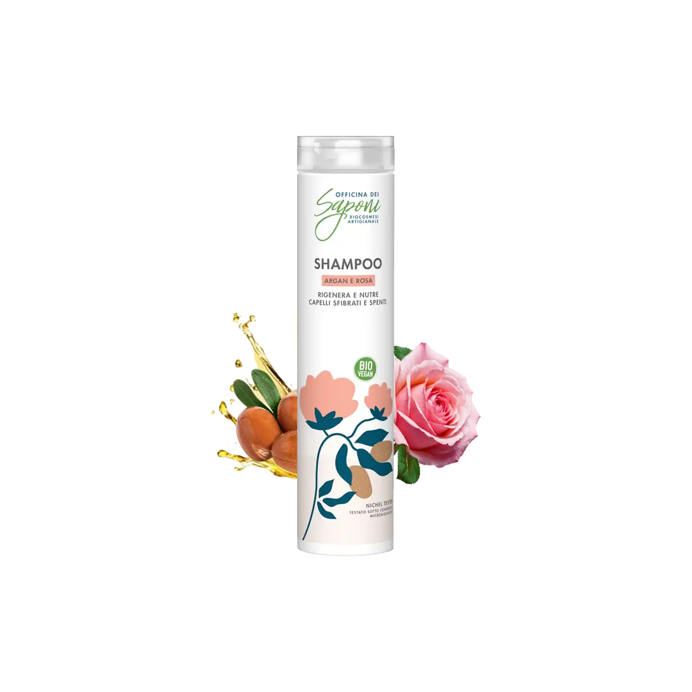 Officina dei Saponi Argan e Rosa Shampoo Capelli Sfibrati