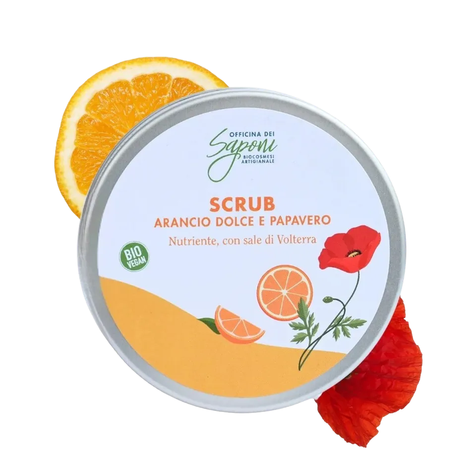 Officina dei Saponi Arancio e Papavero Scrub Corpo al Sale
