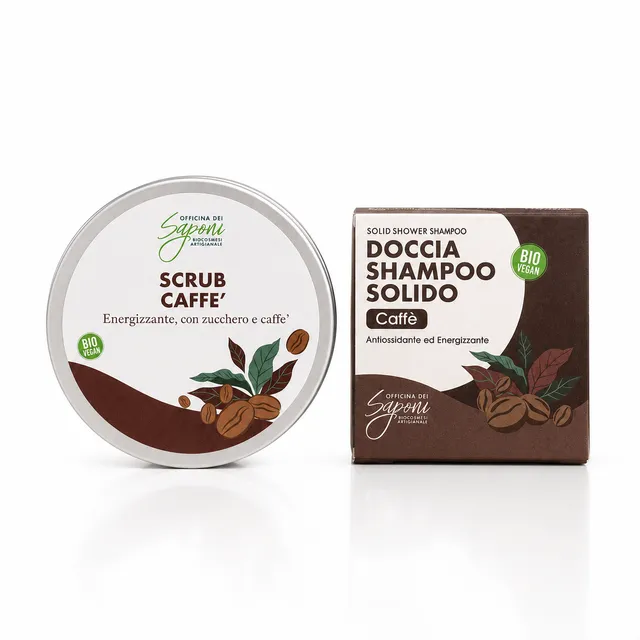Officina dei Saponi Kit Scrub Corpo Doccia Shampoo caffè