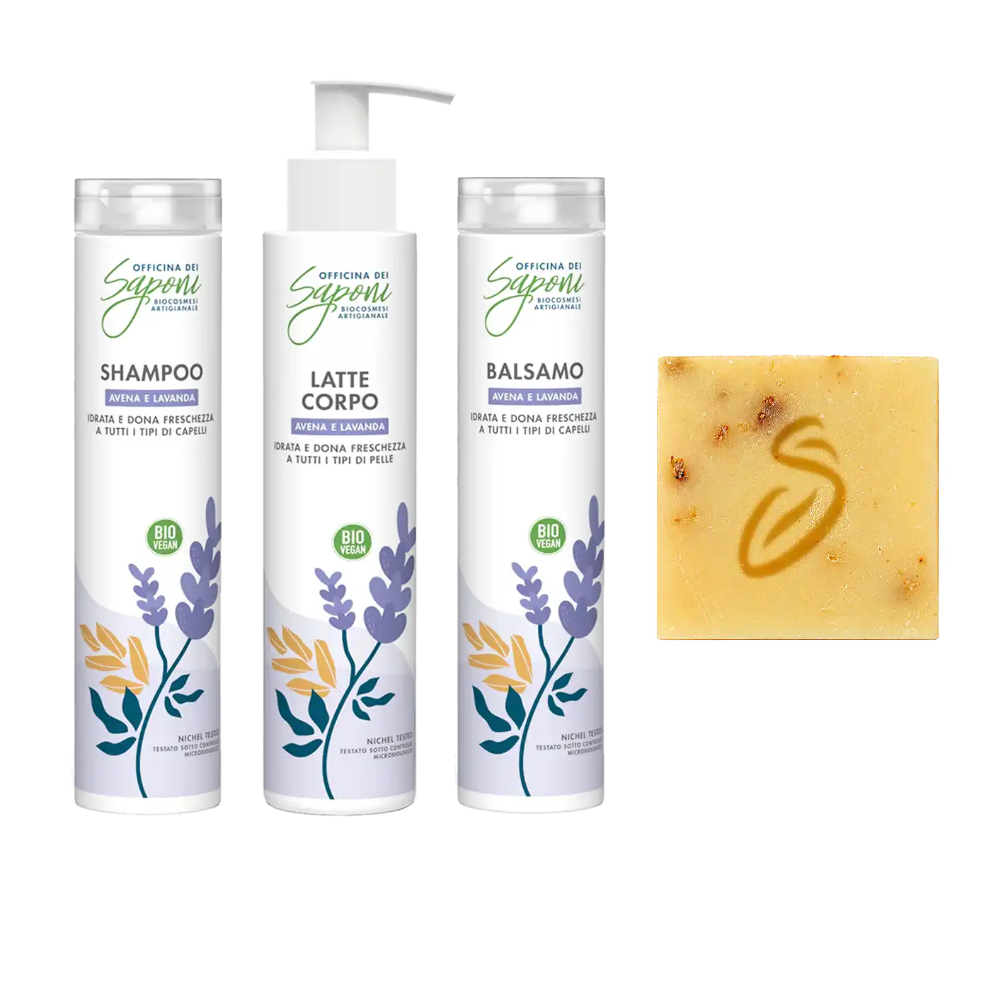 Officina dei Saponi Routine Essenziale kit avena e lavanda