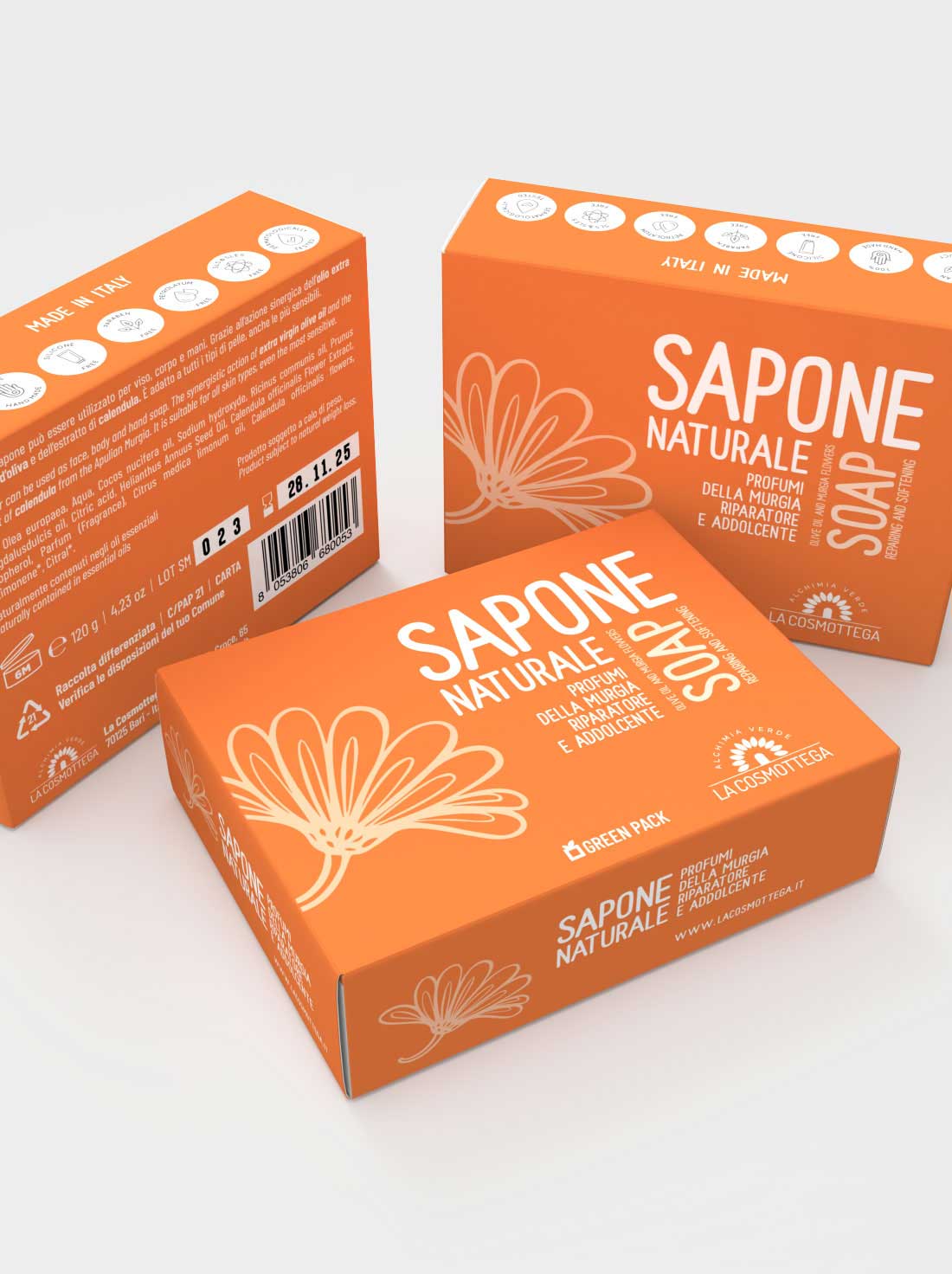 La Cosmottega Sapone Solido Profumi della Murgia 120 g calendula