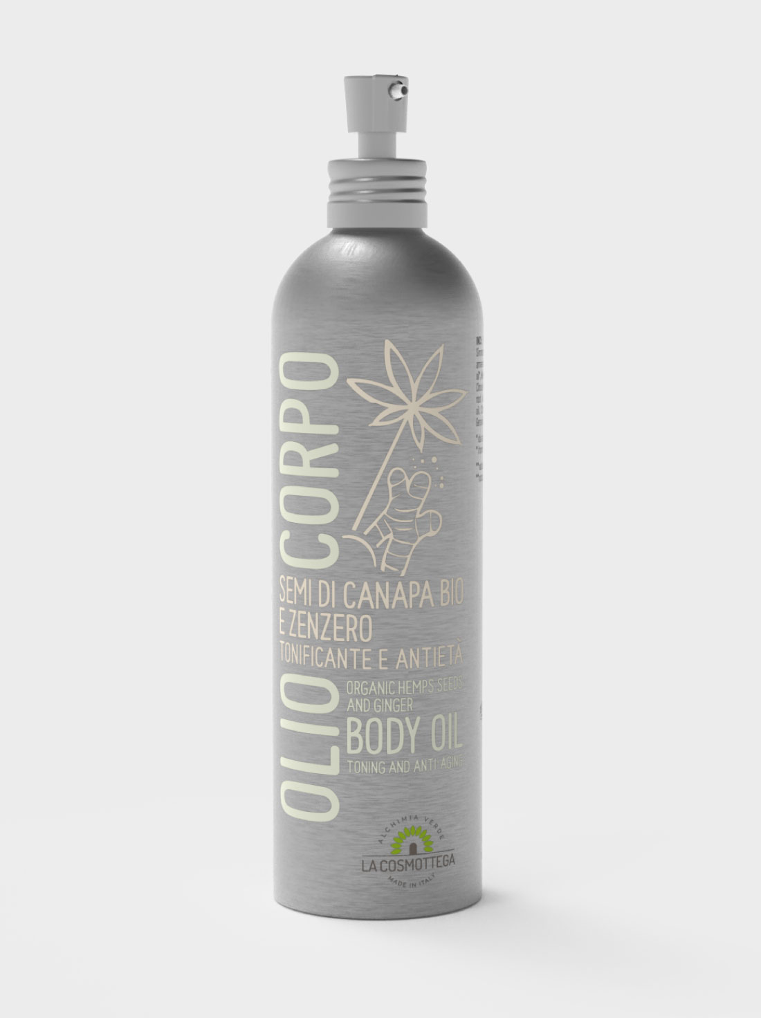 La Cosmottega Canapa e Zenzero Olio Corpo Tonificante 200 ml