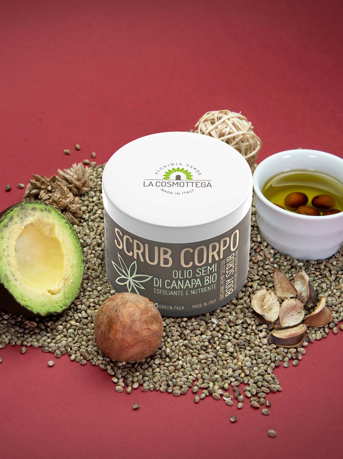 La Cosmottega Scrub Corpo Canapa Bio emolliente uso doccia