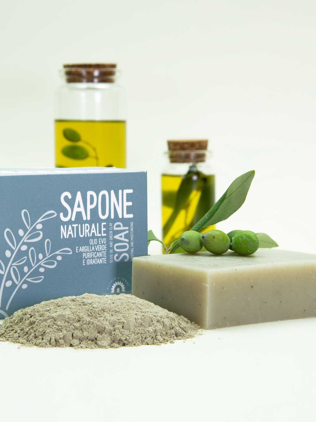 La Cosmottega Olio Evo e Argilla Verde Sapone Solido 120 g